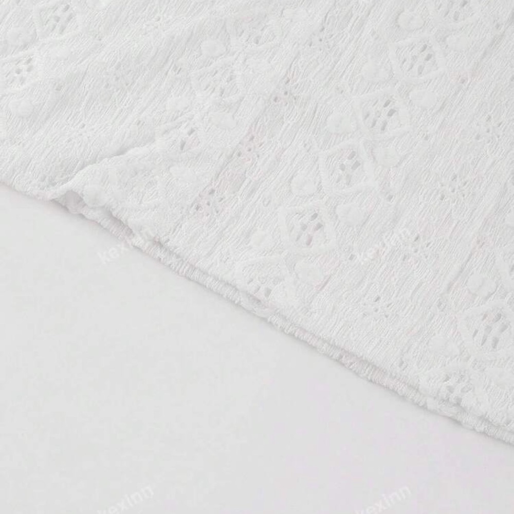 New White Lace short sleeve Top - Picture 7 of 7